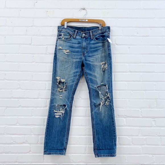 Levi's Other - LEVIS 511 men's blue jeans ripped straight leg